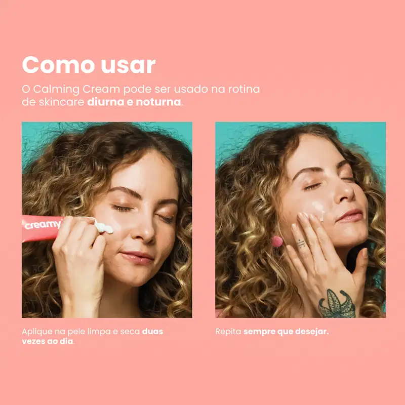A imagem ensina como usar na pele.