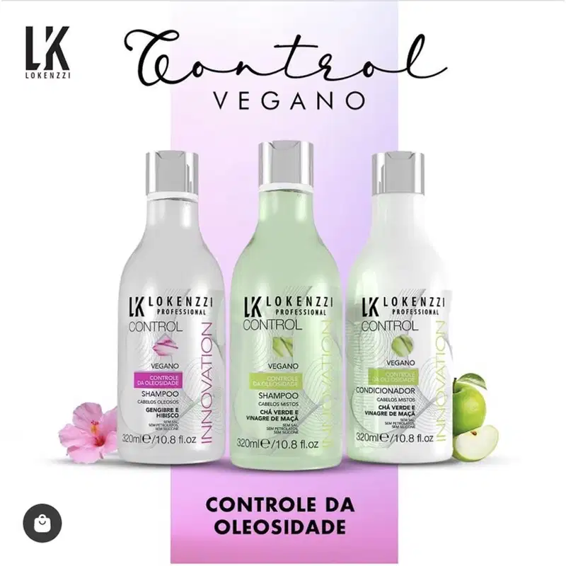 Lokenzzi Control Vegano Cabelos Oleosos - Shampoo 320ml