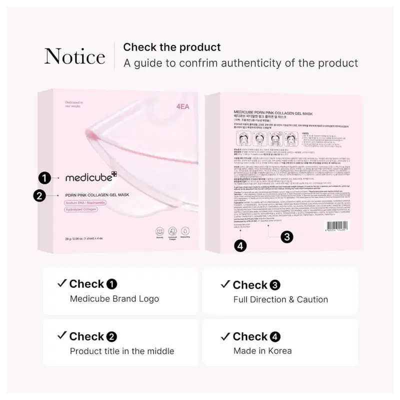 Mascara Facial Medicube PDRN em Gel - 4 unidades