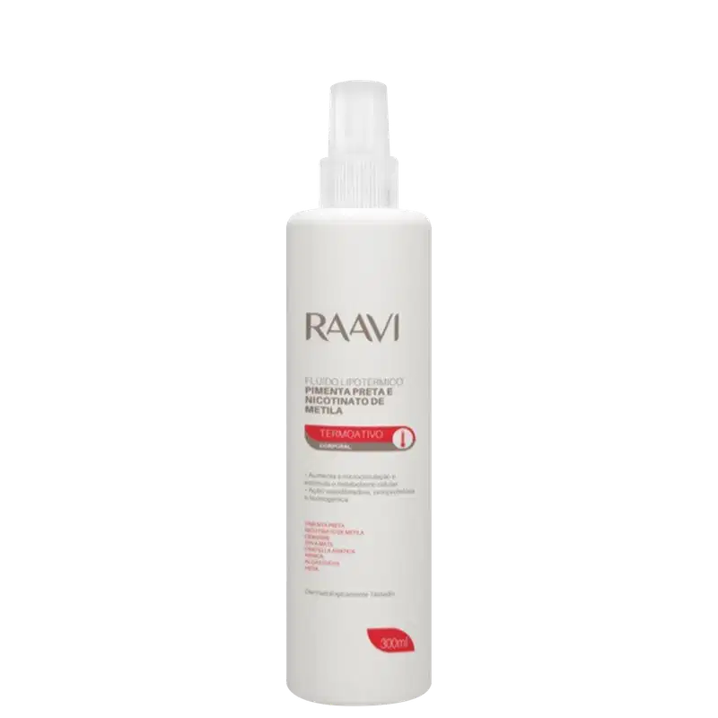 Raavi Pimenta Preta - Fluido Lipotérmico Termoativo 300ml
