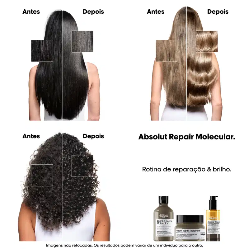 L'Oréal Professionnel Absolut Repair Molecular Oil - Óleo Capilar Bifásico 90ml