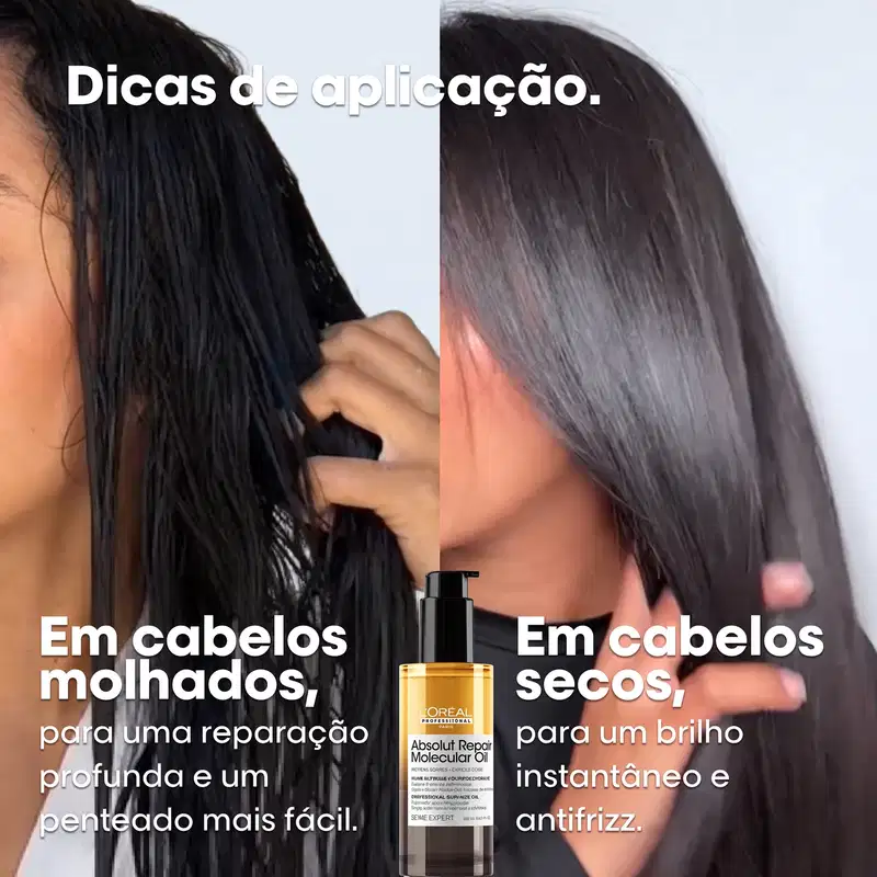 L'Oréal Professionnel Absolut Repair Molecular Oil - Óleo Capilar Bifásico 90ml