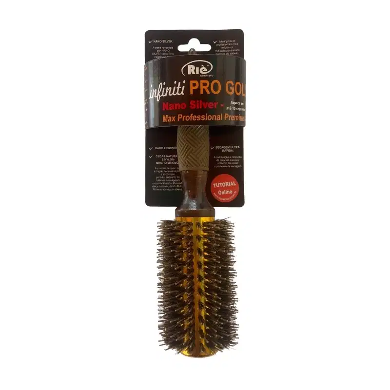 RIÈ salon-pro Infiniti Pro Gold Nano Silver  64mm - Escova de Cabelo