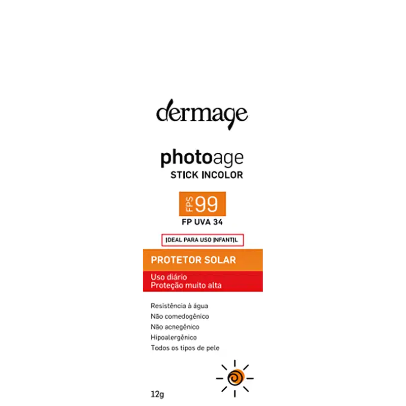 Dermage Photoage Stick Incolor FPS 99 - Protetor Solar 12g