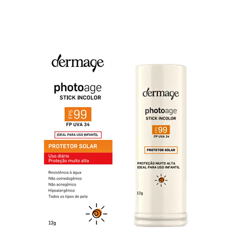 Dermage Photoage Stick Incolor FPS 99 - Protetor Solar 12g