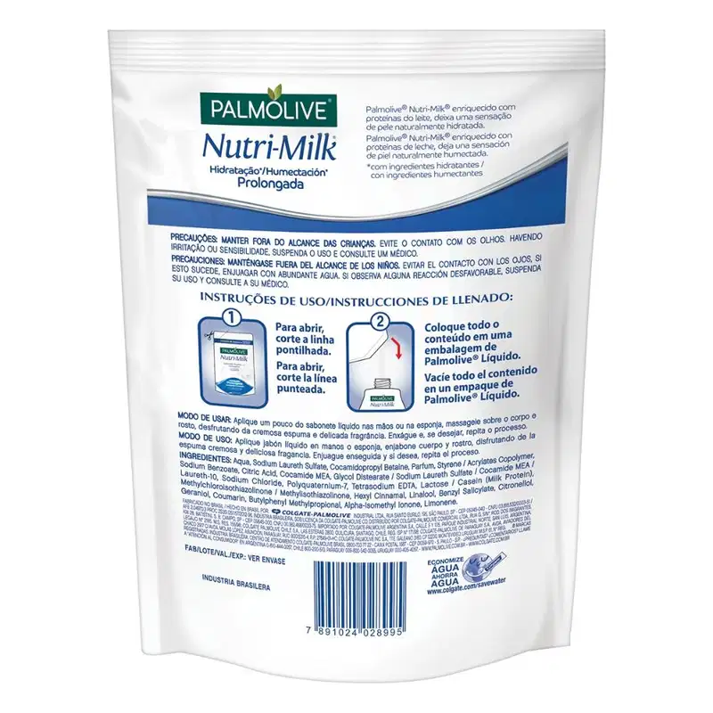 Sabonete Líquido Palmolive Nutri-Milk Hidratante Refil 200ml