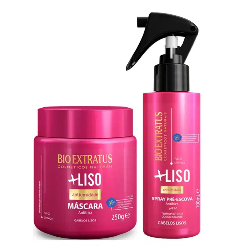 Kit Bio Extratus Mais Liso - Finalizador Spray 100ml + Máscara Capilar 250g