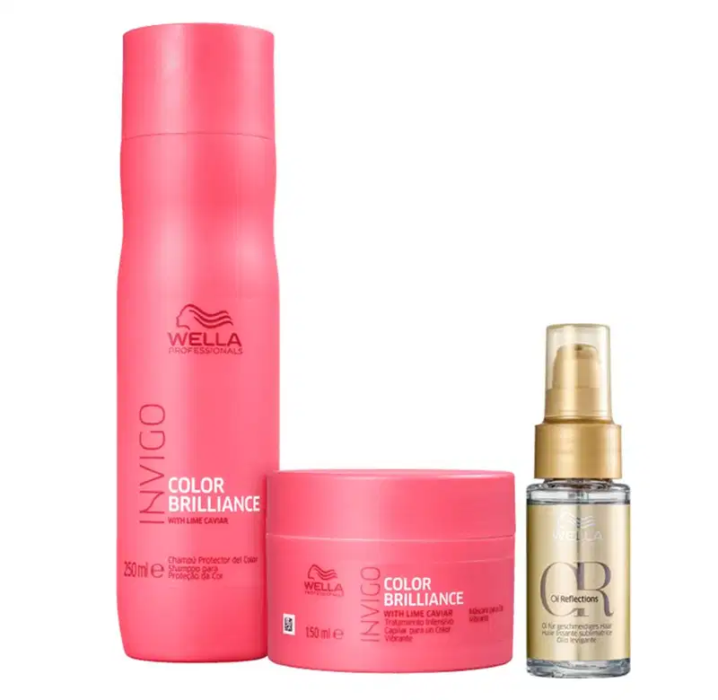 Kit Wella Professionals Invigo Color Brilliance +Oil Reflections Triplo (3 Produtos)