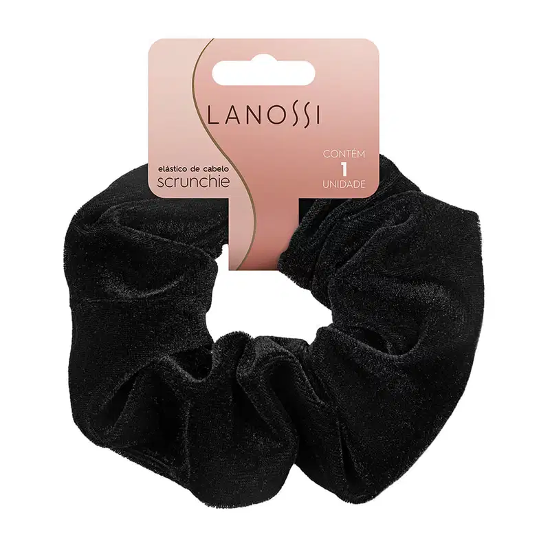 Lanossi Black Velvet - Elástico de Cabelo Scrunchie