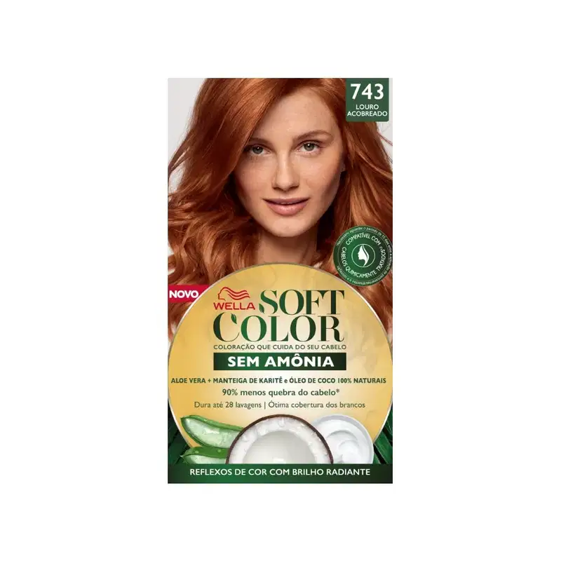 Kit Soft Color 743 Louro Acobreado - Tonalizante