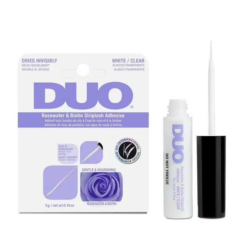 DUO Água de Rosa e Biotina Incolor - Cola para Cílios 5g