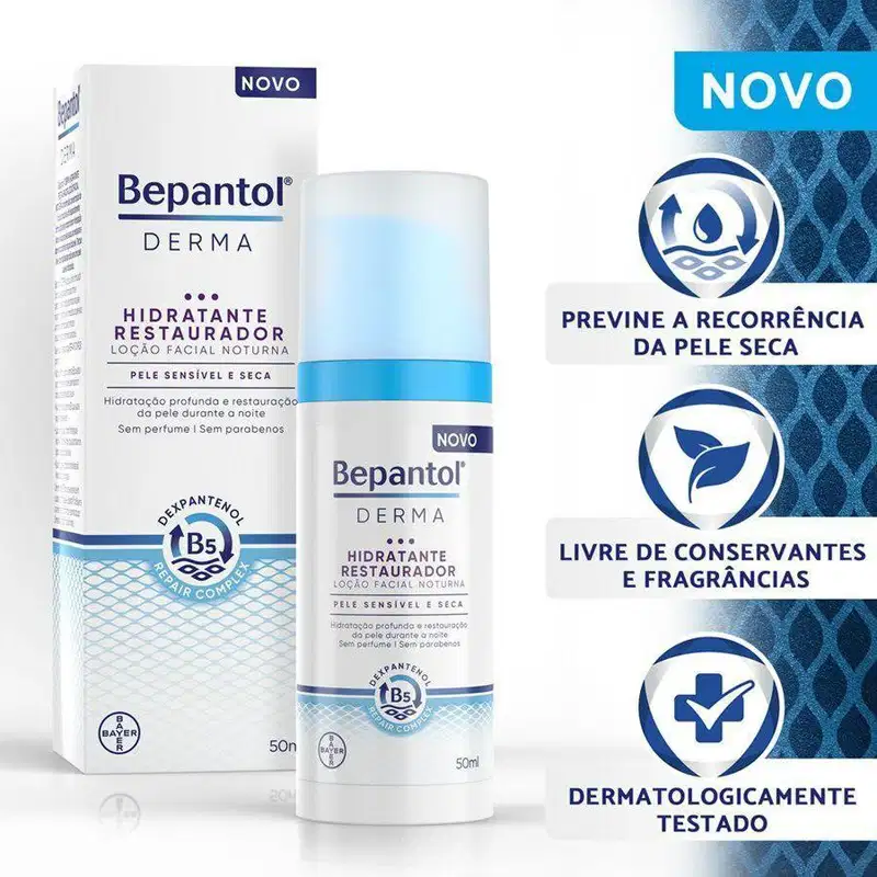 Bepantol Derma Restaurador Noturno - Hidratante Facial 50ml
