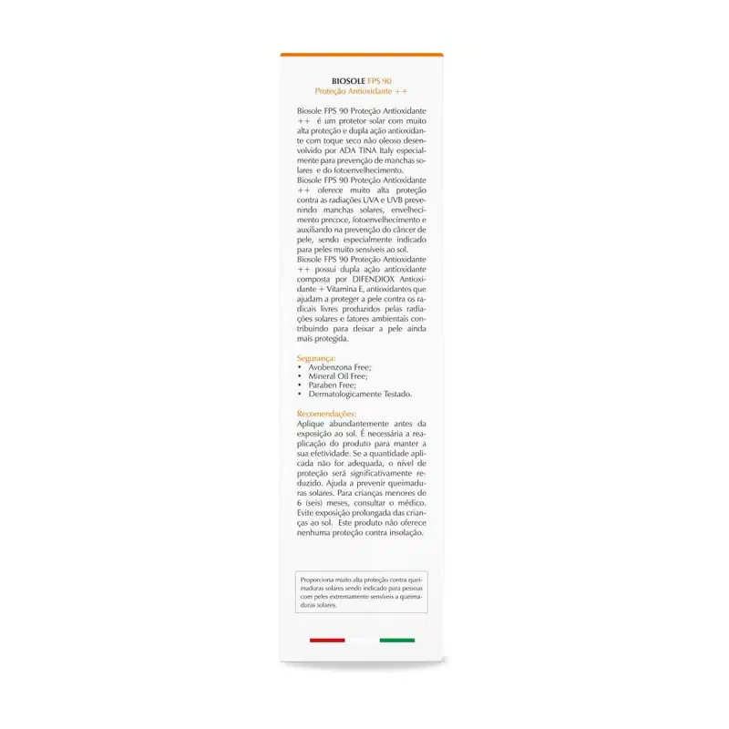 Ada Tina Biosole FPS 90 - Protetor Solar 40ml