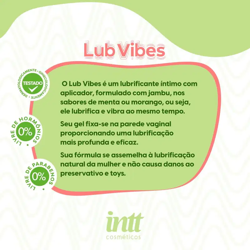 Intt Lub Viber Sabor Morango - Lubrificante Íntimo 5g