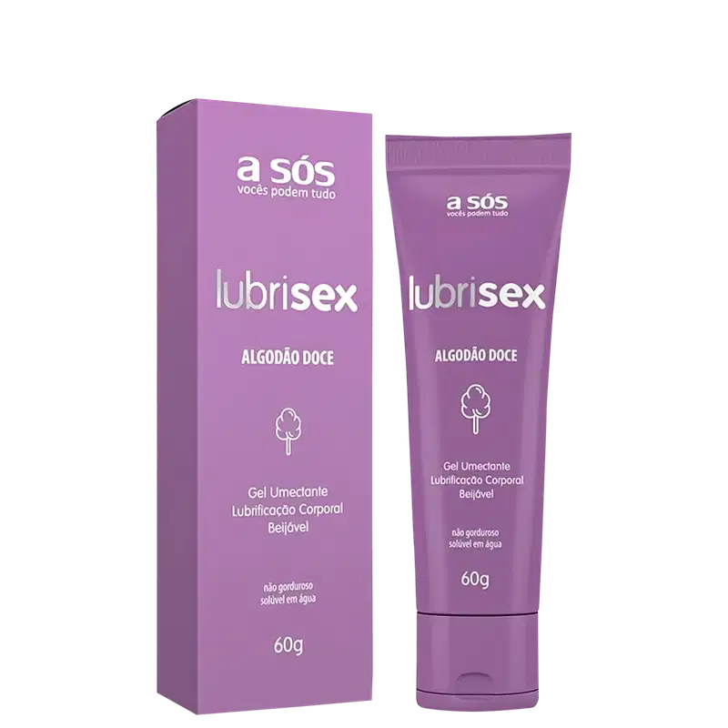 A Sós Lubrisex Algodão Doce - Gel Lubrificante 60g