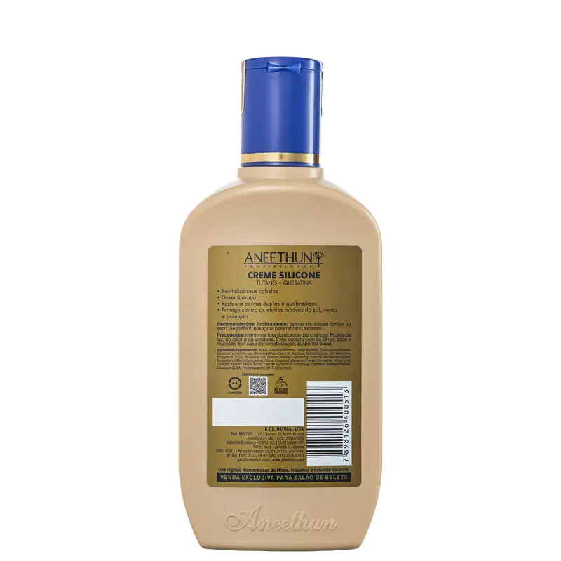 Aneethun Linha A Silicone com Tutano e Queratina - Creme Capilar 250ml