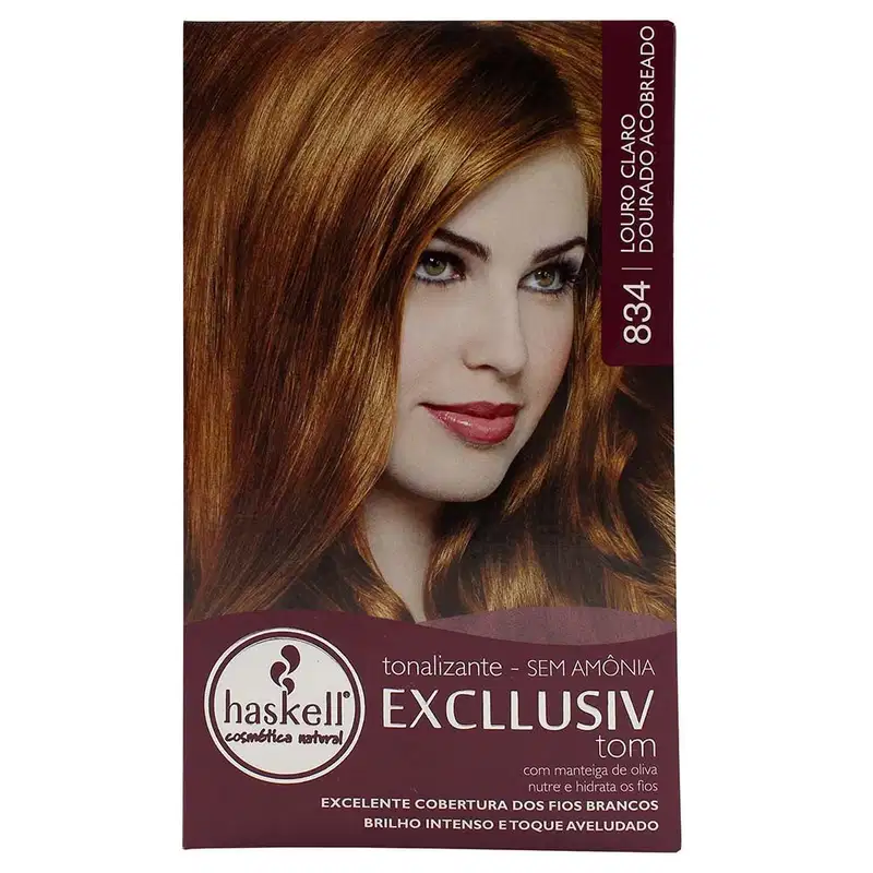 Tonalizante Haskell Excllusiv Tom 834 Louro Claro Dourado Acobreado