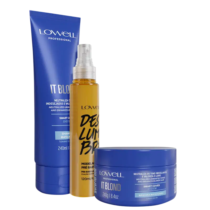 Kit Lowell Violet Platinum Deslumbre Antiquebra Trio (3 Produtos)