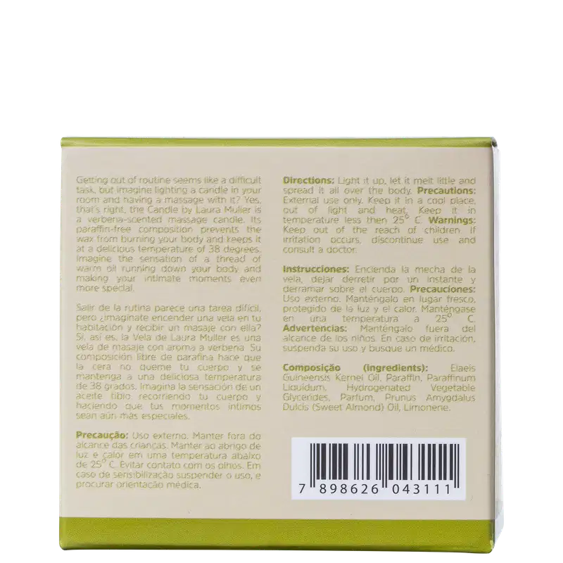 Intt By Laura Muller Verbena - Vela para Massagem 50g