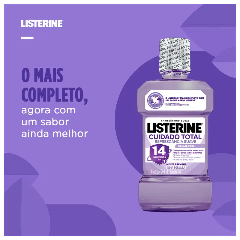 Enxaguante Bucal Listerine Cuidado Total Zero 250ml