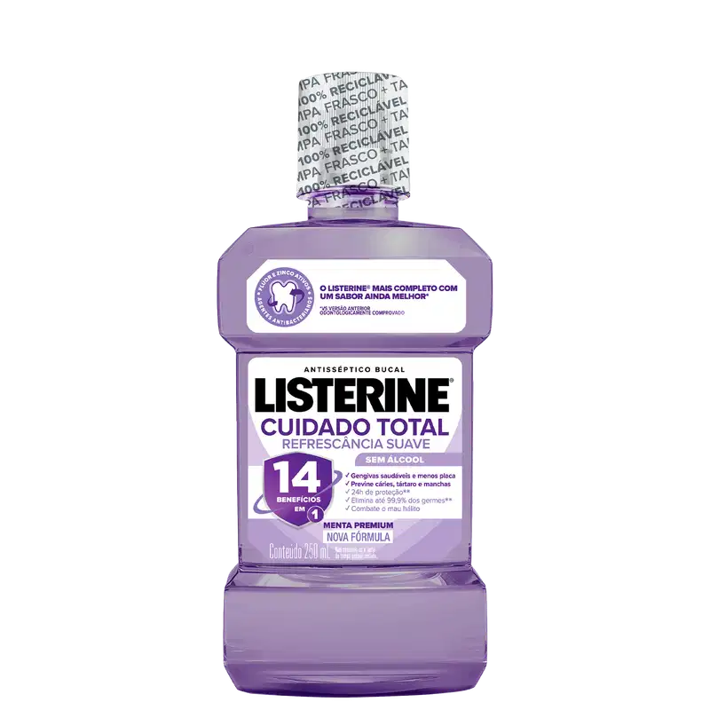 Enxaguante Bucal Listerine Cuidado Total Zero 250ml