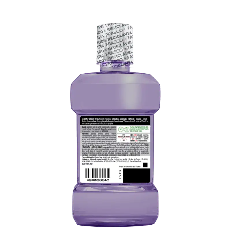 Enxaguante Bucal Listerine Cuidado Total Zero 250ml
