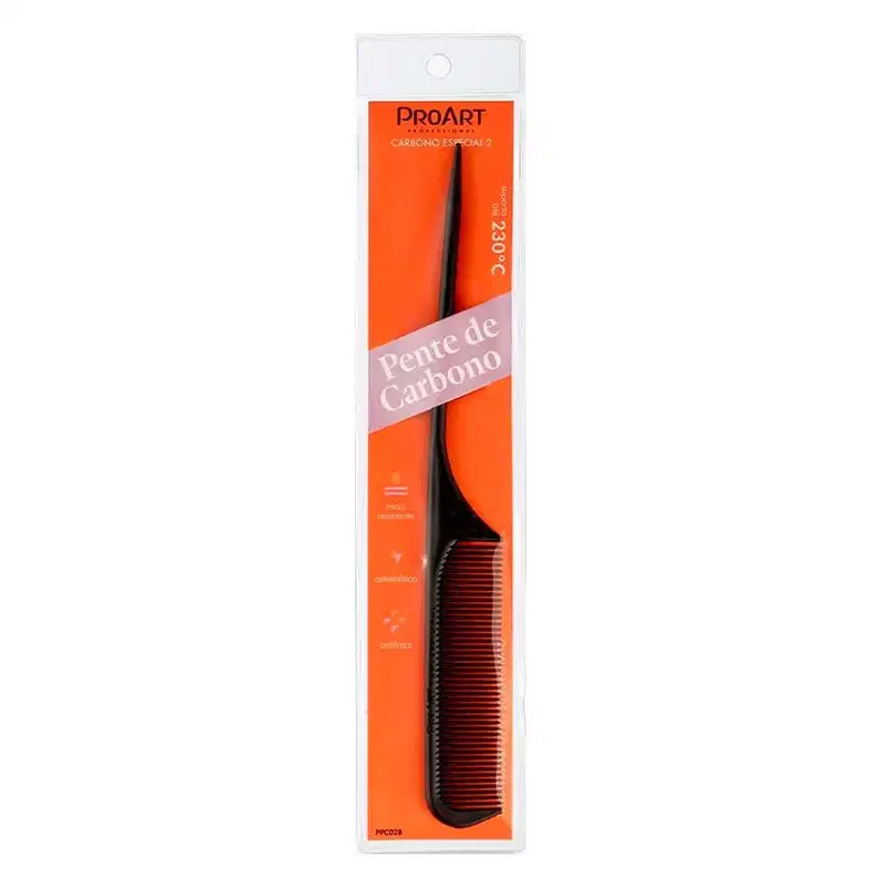 ProArt Carbono - Pente Fino com Separador de Mechas na embalagem