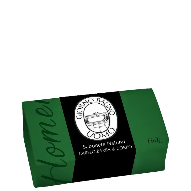 Giorno Uomo Cabelo, Barba e Corpo Verde - Sabonete em Barra 180g
