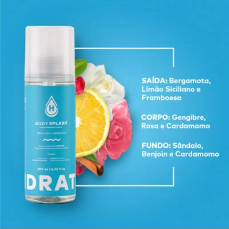 Frescor e Liberdade Hidratei - Body Splash Unissex 200ml