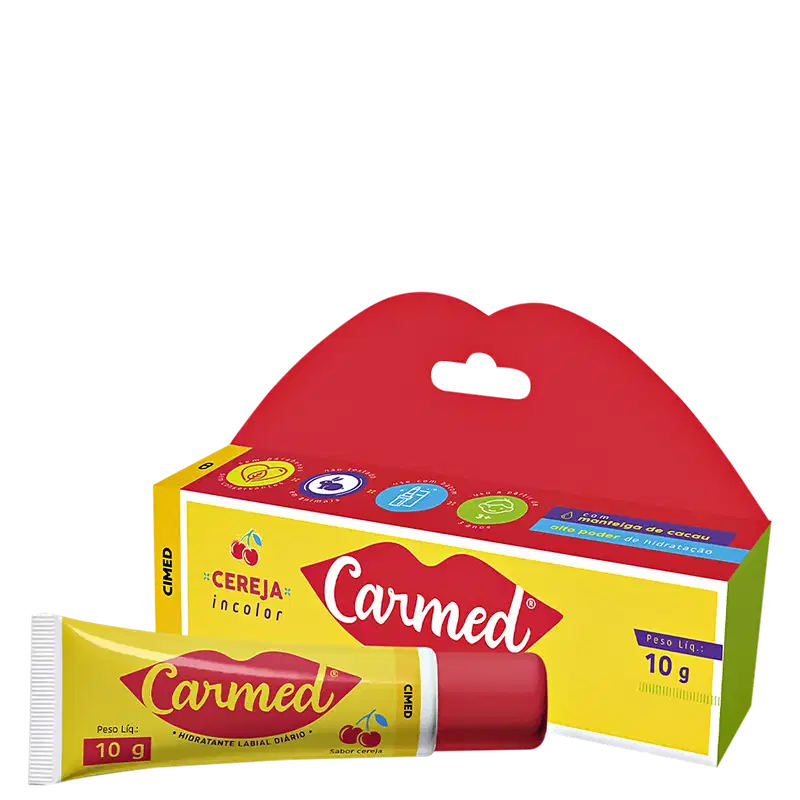 Cimed Carmed Cereja Incolor - Hidratante Labial 10g