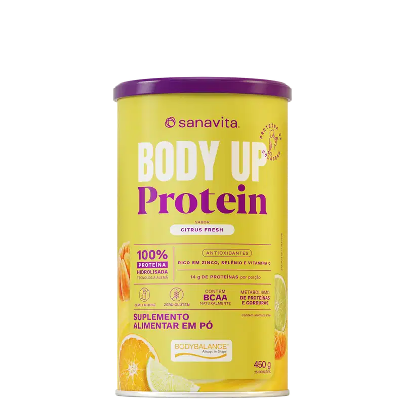 Sanavita Body Up Protein Citrus Fresh - Suplemento Alimentar em Pó 450g
