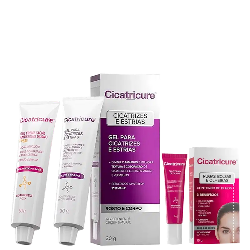 Kit Cicatricure Antissinais e Antiestrias (3 Produtos)