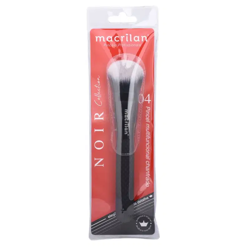 Pincel Profissional Multifuncional Chanfrado Noir Macrilan - N04