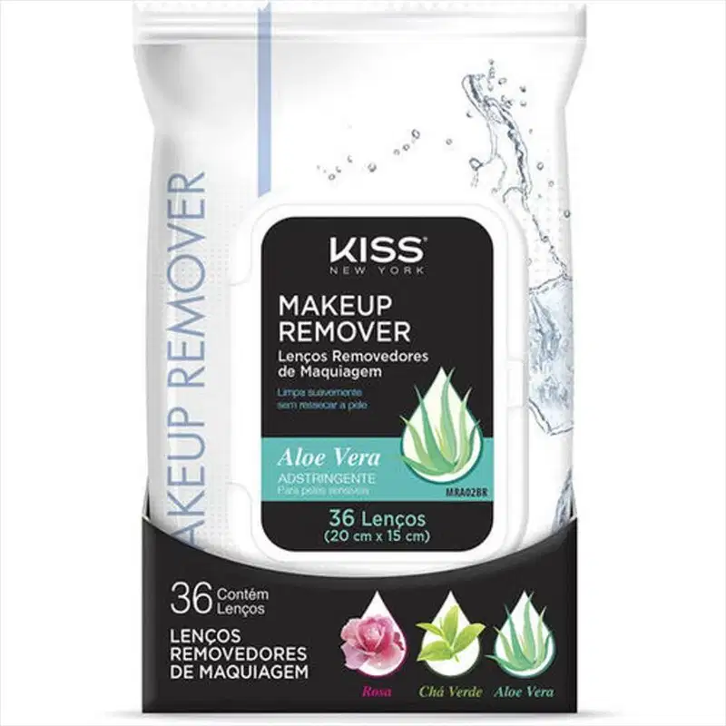 Kit Kiss NY Aloe Vera Máscara Facia+Lenço Demaquilante