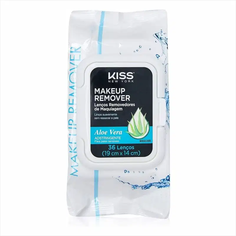 Kit Kiss NY Aloe Vera Máscara Facia+Lenço Demaquilante