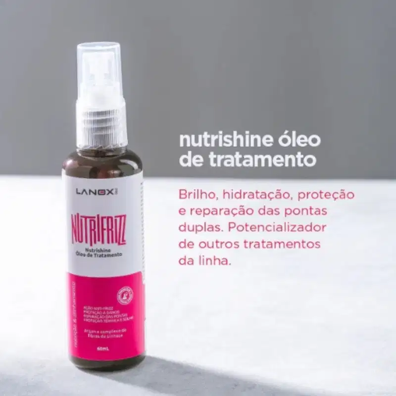 Óleo de Tratamento Nutrishine Nutrifrizz 60ml Lanox Pro