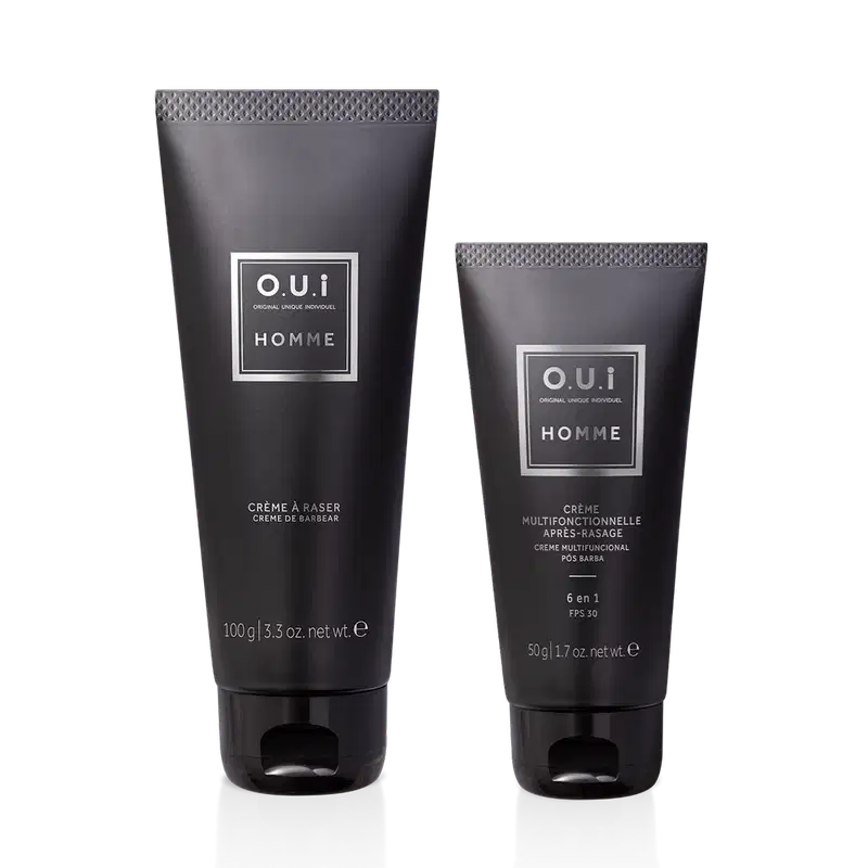 Combo O.U.i Homme: Creme de Barbear 100g + Creme Multifuncional Pós-Barba 50g