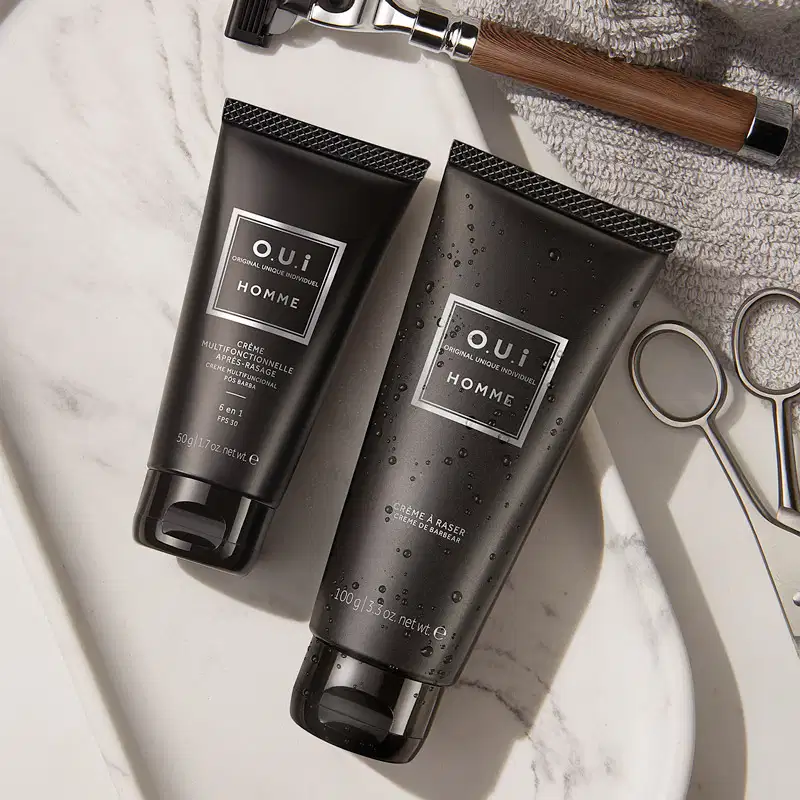Combo O.U.i Homme: Creme de Barbear 100g + Creme Multifuncional Pós-Barba 50g