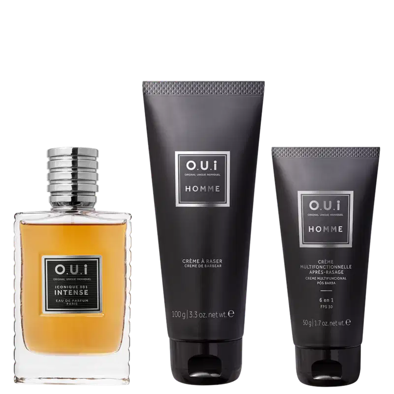 Conjunto Iconique 001 Intense O.U.i Masculino (3 Produtos)