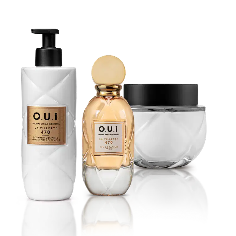 Combo O.U.i La Villette 470: Crème Riche 200g + Loção Corporal 400ml + Eau de Parfum Feminino 75ml