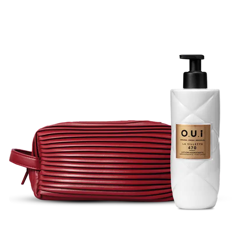 Combo O.U.i Feminino: Loção Hidratante Desodorante Corporal La Villette 400ml + Nécessaire