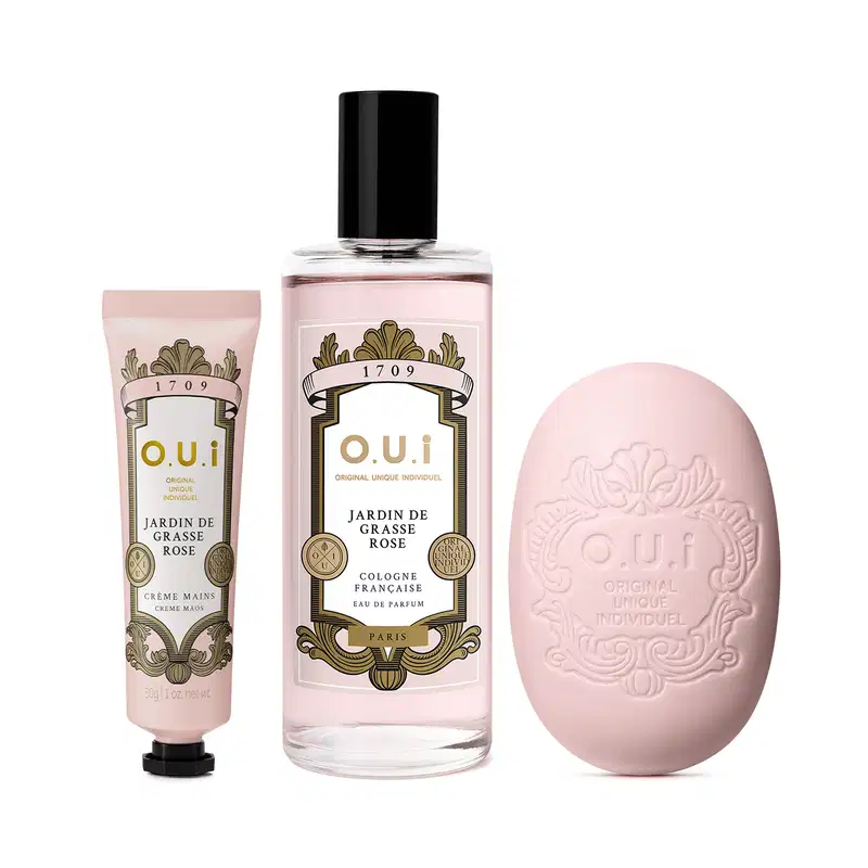 Combo Jardin de Grasse Rose: Eau de Parfum 100ml + Sabonete Perfumado Savon 90g + Creme para mãos 30g