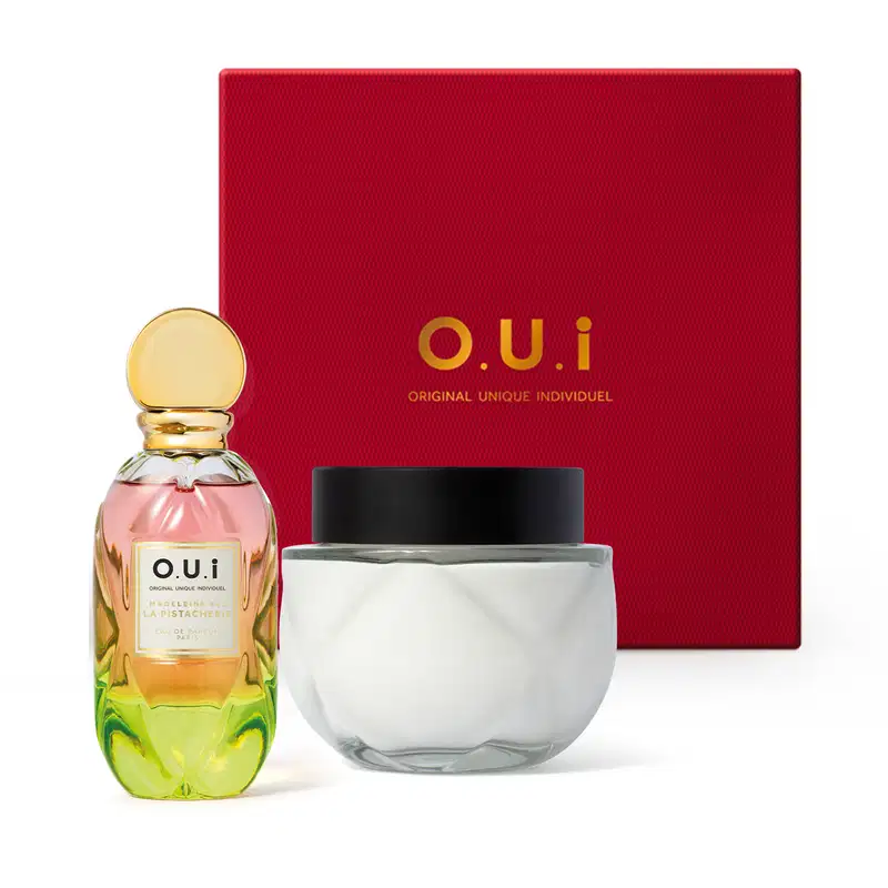 Combo Madeleine 862 La Pistacherie: Eau de Parfum 75ml + Creme Riche 200g + Caixa Vermelha M