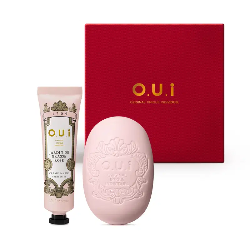 Combo Jardin de Grasse Rose: Sabonete 90g + Creme de mãos 30g + Caixa