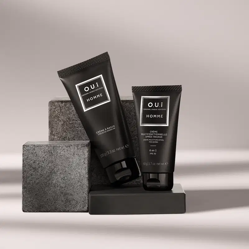 Combo O.U.I Homme: Creme Pós-Barba 50g + Creme De Barbear 100g + Sacola
