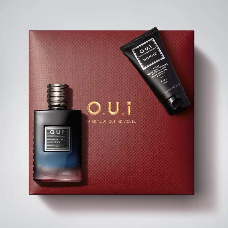 Combo O.U.I L’Expérience 706 Eau De Parfum 75ml + Creme Pós-Barba 50g + Caixa