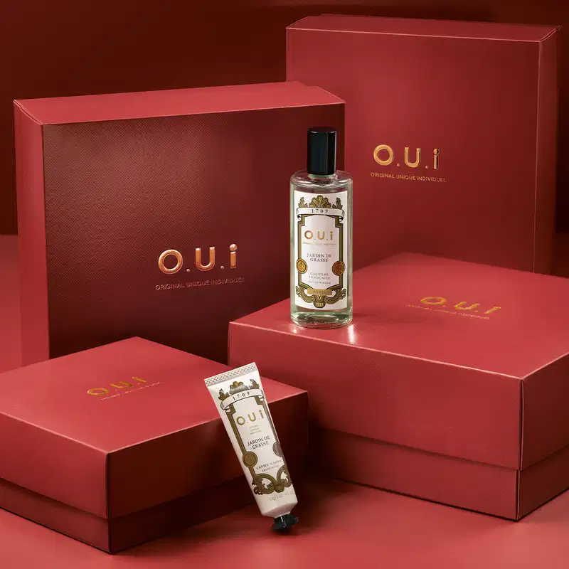 Combo O.U.I Jardin De Grasse Eau de Parfum 100ml + Creme de Mãos 30g + Caixa