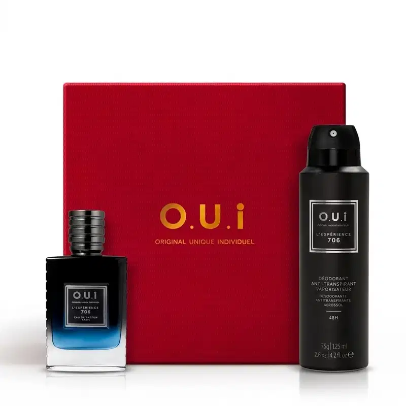 Combo L’Expérience 706: Eau de Parfum 30ml + Desodorante Aerossol 75g + Caixa de Presente