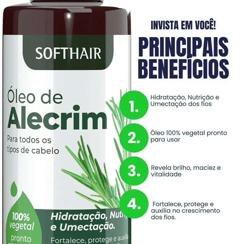 Kit Vegano Soft Hair Babosa E Alecrim Para Cabelos Fortes