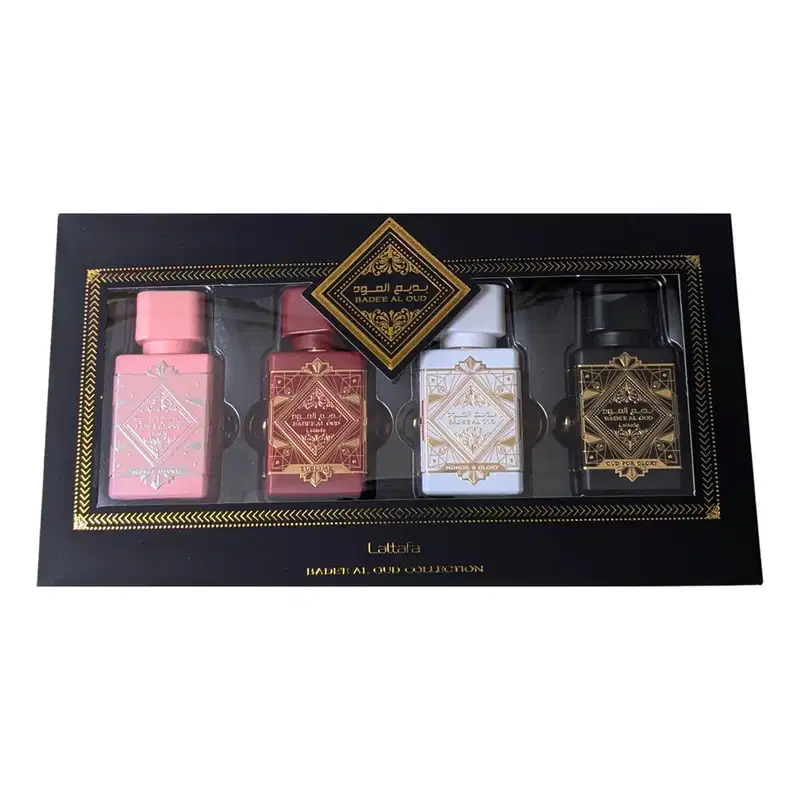 Kit Perfume Lattafa Badee Al Oud Collection Edp Unissex 25ml 4 Peças